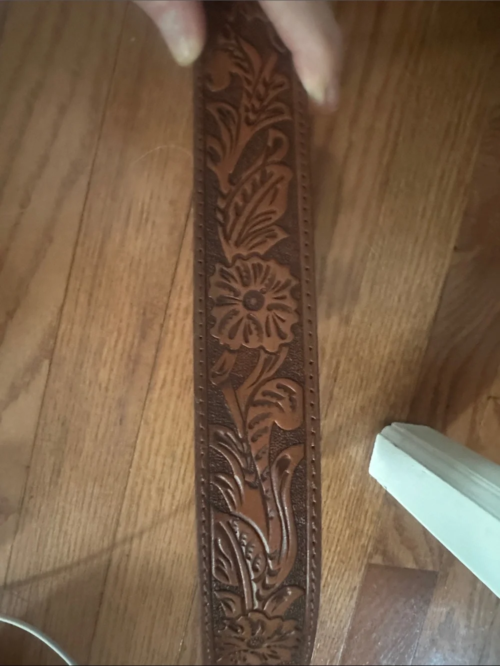 Wrangler Brown western Leather Belt with Decorative Silver Buckle. Size 32
